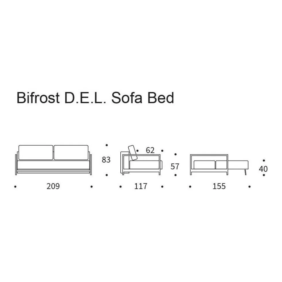 Bifrost Deluxe Schlafsofa 209x117cm