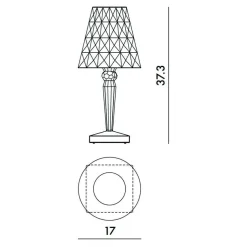 Big Battery LED Tischleuchte mit Akku