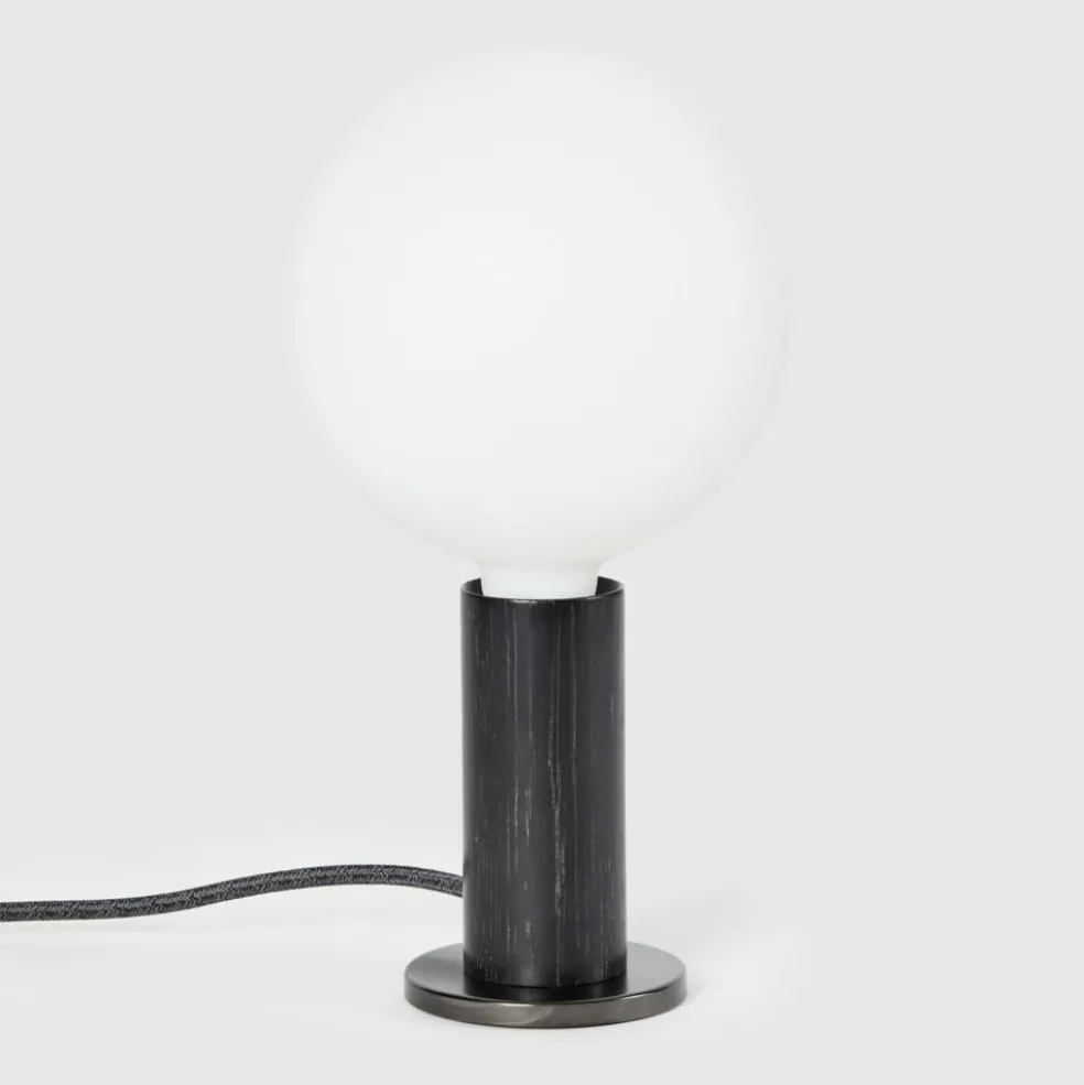 Blackened Oak Knuckle Tischleuchte mit Sphere IV Dim To Warm