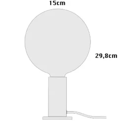 Blackened Oak Knuckle Tischleuchte mit Sphere IV Dim To Warm