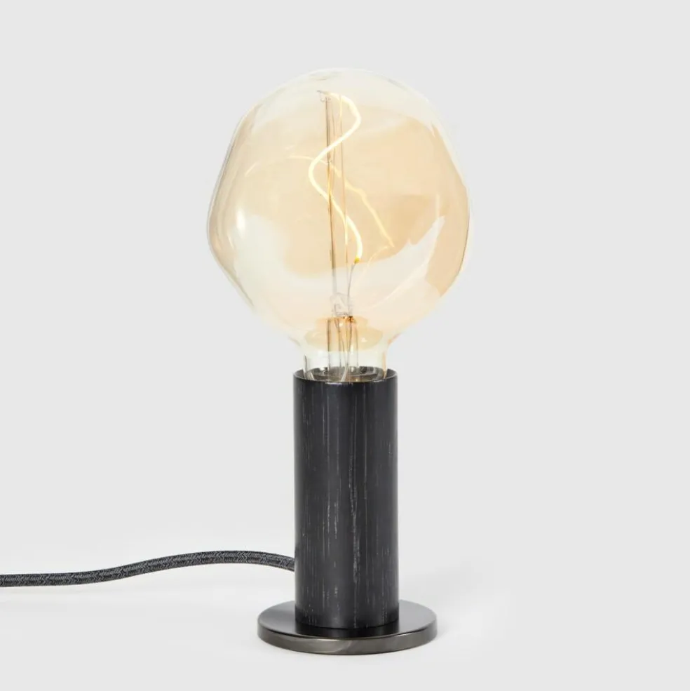 Blackened Oak Knuckle Tischleuchte mit Voronoi I LED E27 2W