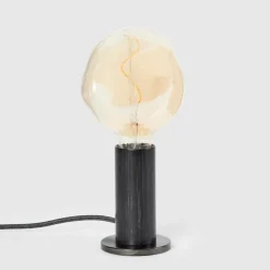 Blackened Oak Knuckle Tischleuchte mit Voronoi I LED E27 2W