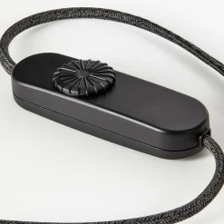 Blackened Oak Knuckle Tischleuchte mit Voronoi I LED E27 2W