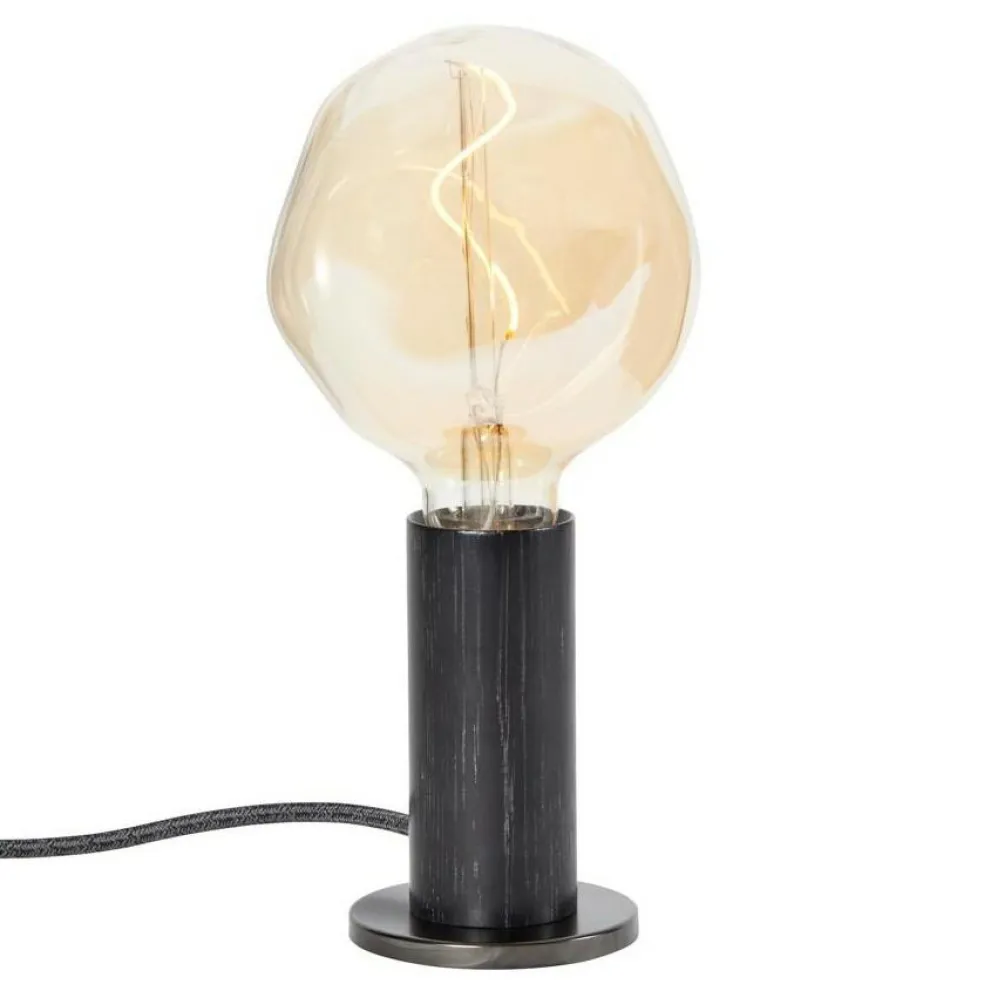 Blackened Oak Knuckle Tischleuchte mit Voronoi I LED E27 2W