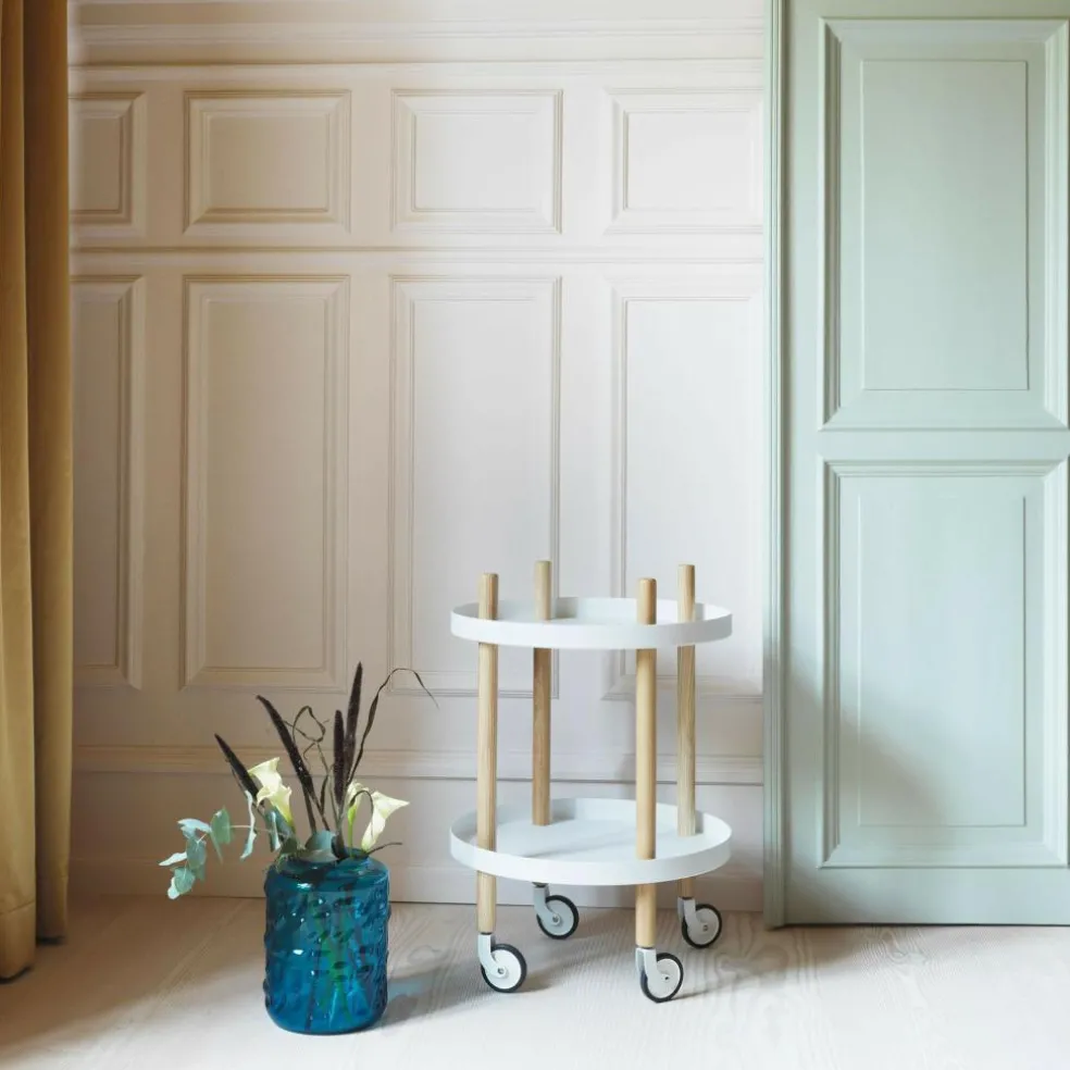 Block Beistelltisch/Servierwagen rund