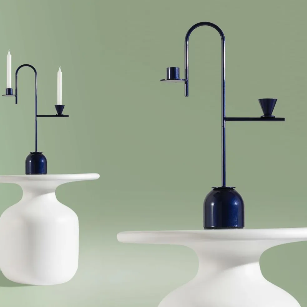 Blue Kerzenständer H 43cm