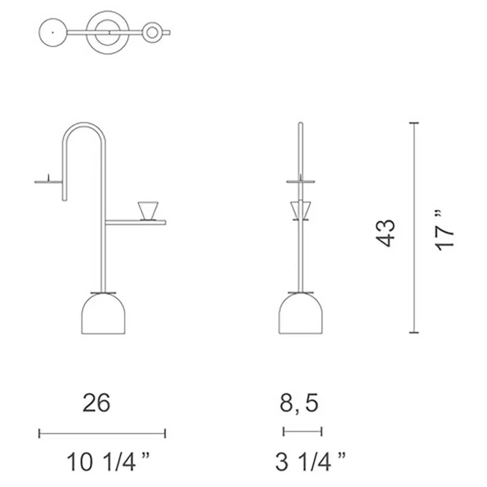 Blue Kerzenständer H 43cm