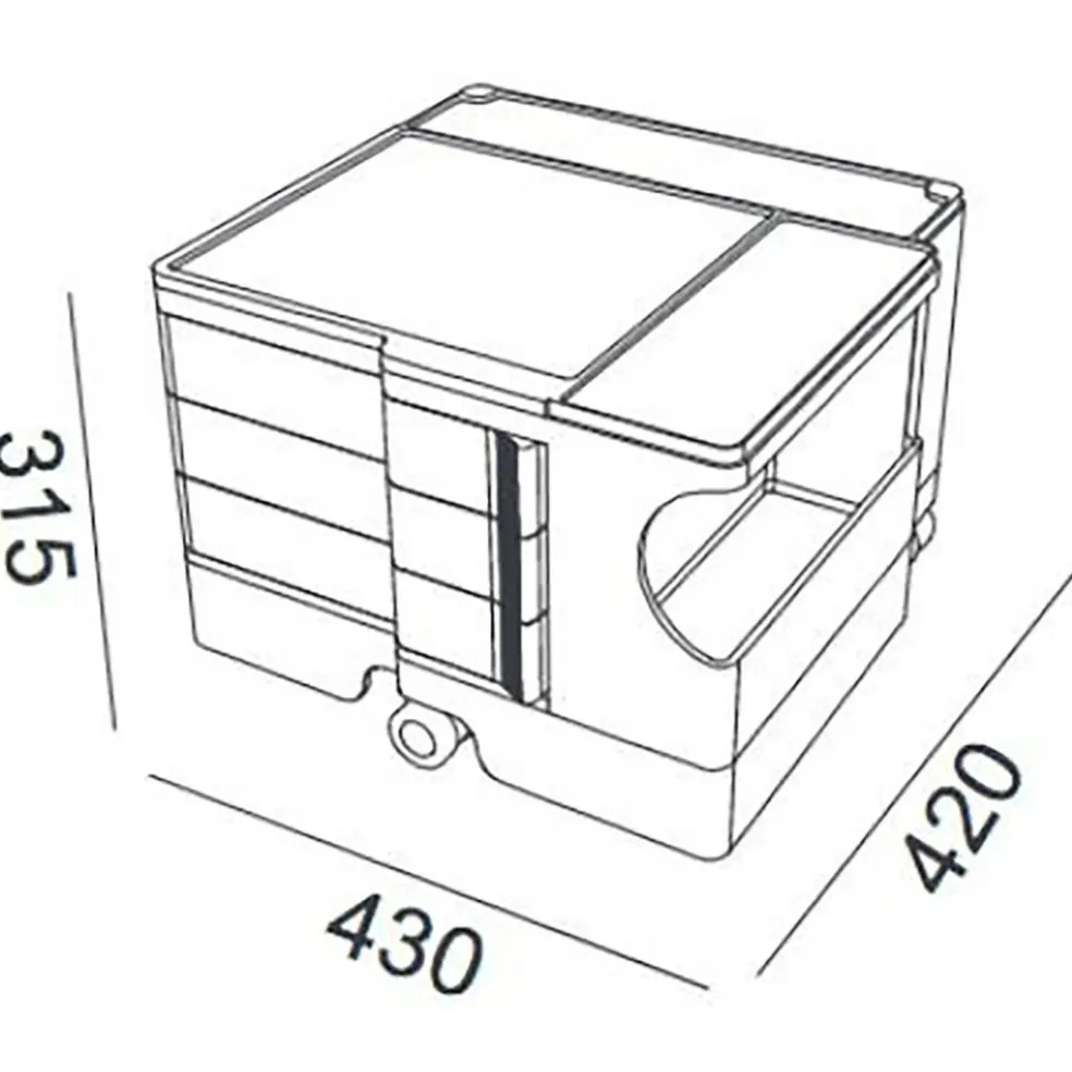 Boby 1/3 Rollcontainer XS