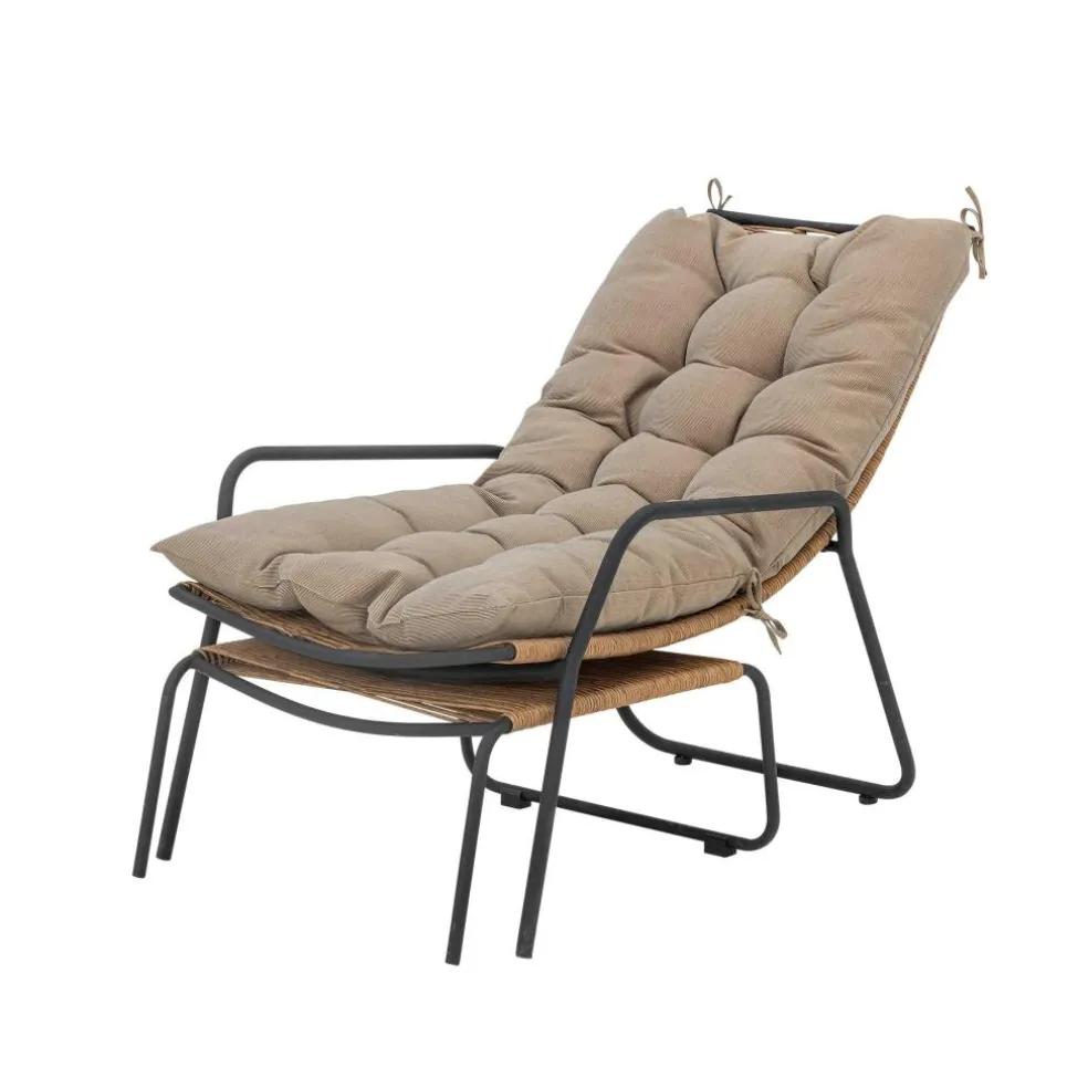 Boel Liegestuhl mit Hocker