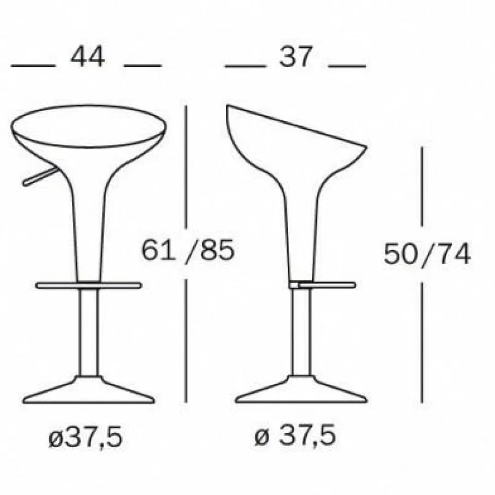 Bombo Barhocker höhenverstellbar 50-74cm