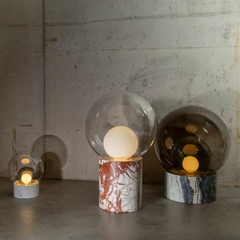 Boule High Bodenleuchte Sockel Marmor