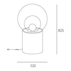 Boule High Bodenleuchte Sockel Marmor