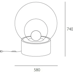 Boule Medium Bodenleuchte Sockel Marmor