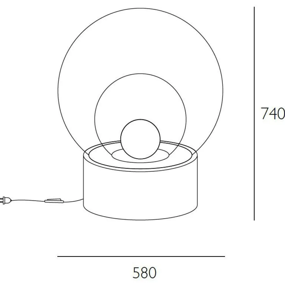 Boule Medium Bodenleuchte Sockel Marmor