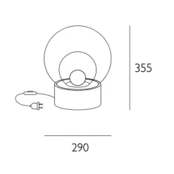 Boule Small Tischleuchte Sockel schwarz