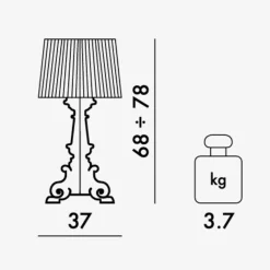 Bourgie Tischleuchte matt
