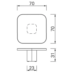 Bow No. 3 Couchtisch 70x70x31cm