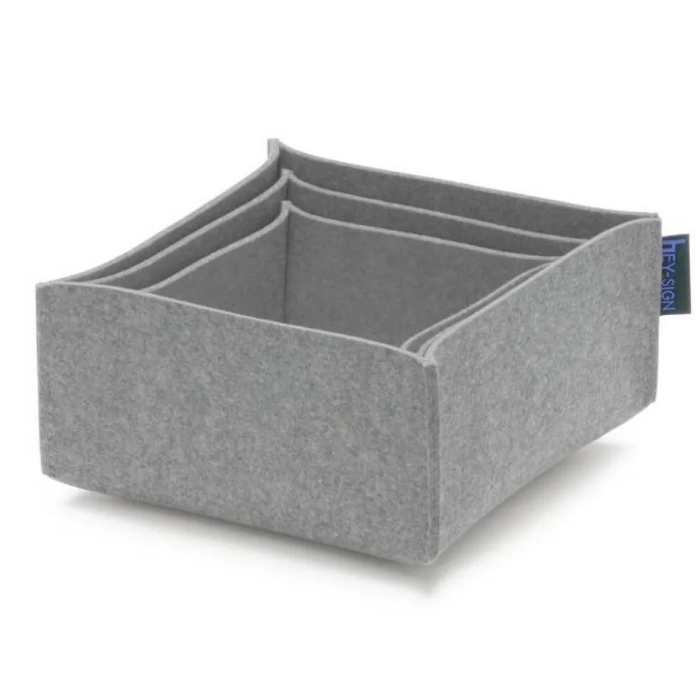 Box 2 Filz-Aufbewahrungsboxen 3er Set