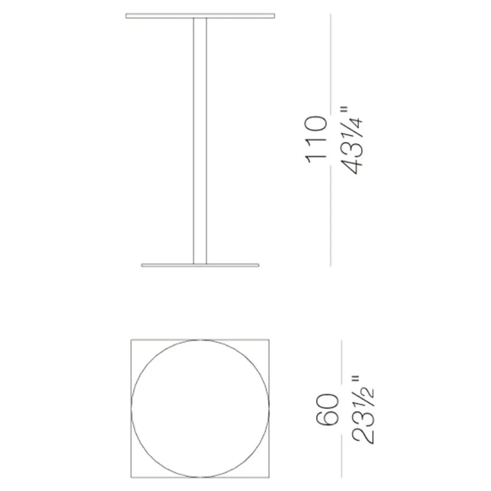 Brio Bistrotisch Rund H110cm