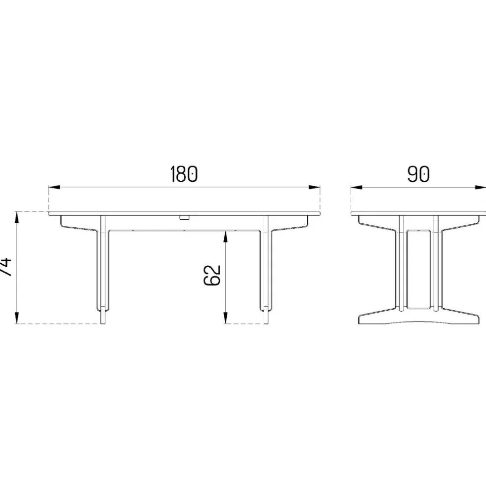 C64 Shakertable Esstisch 180x90cm
