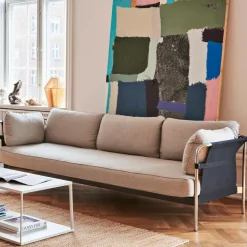 Can 2.0 3-Sitzer Sofa Gestell Stahl verchromt