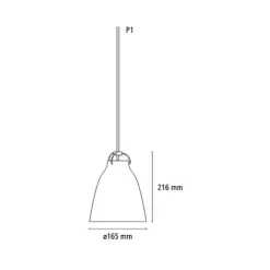 Caravaggio™ P1 Pendelleuchte matt