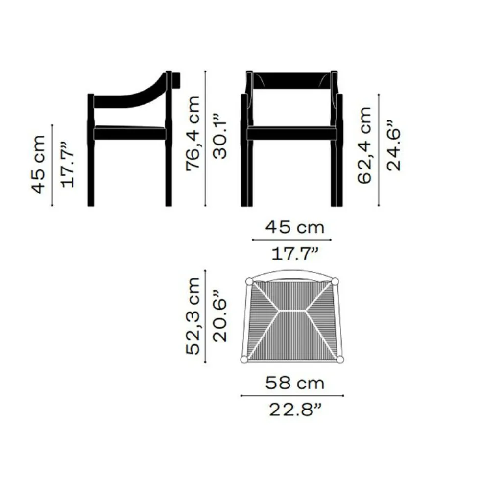 Carimate™ Armlehnstuhl Buche