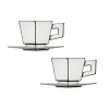 Carte Blanche Cappuccinotasse mit Untertasse 2er Set