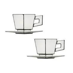 Carte Blanche Cappuccinotasse mit Untertasse 2er Set
