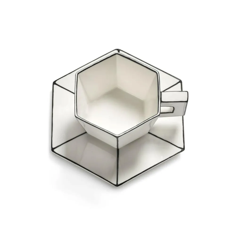 Carte Blanche Cappuccinotasse mit Untertasse 2er Set