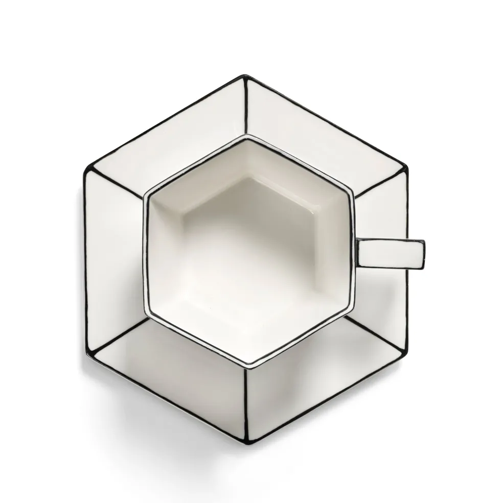 Carte Blanche Cappuccinotasse mit Untertasse 2er Set