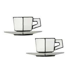 Carte Blanche Espressotasse mit Untertasse 2er Set