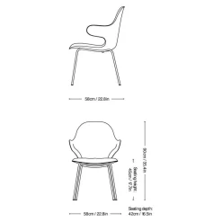 Catch JH15 Stuhl Gestell Stahl