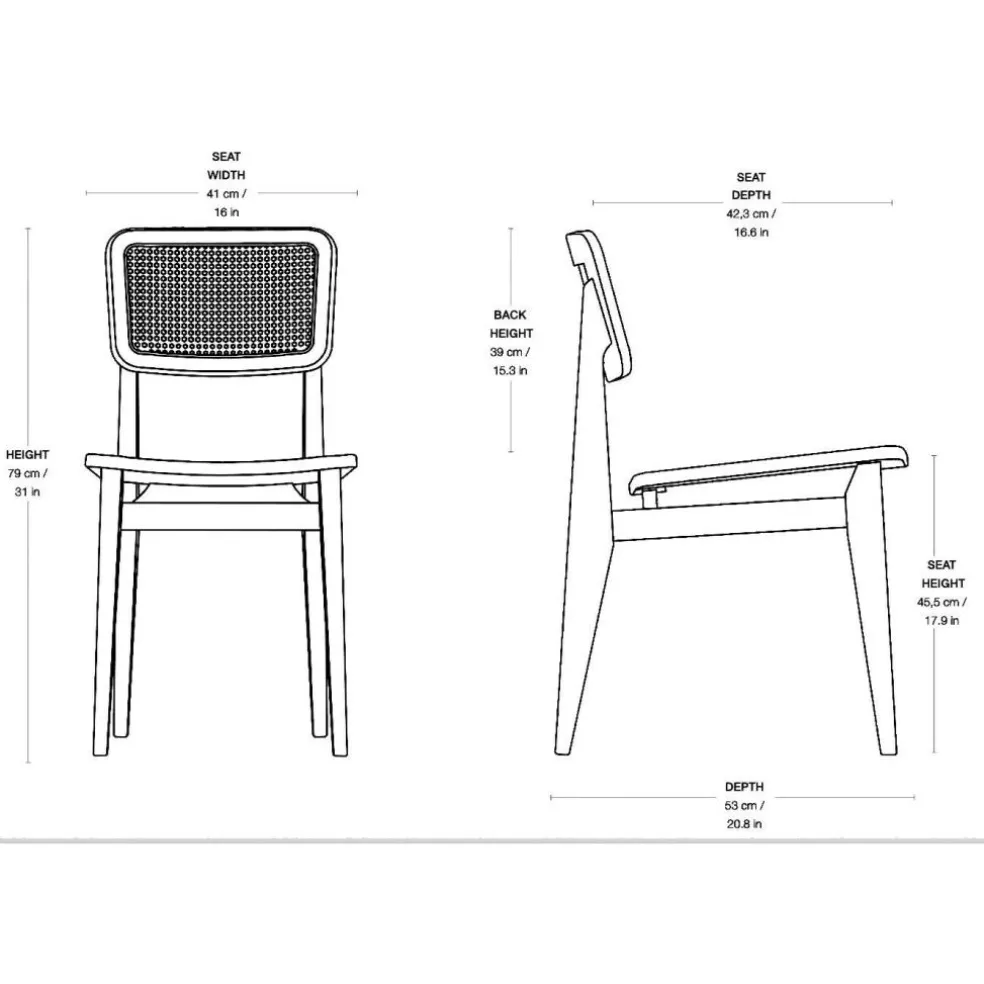 C-Chair All French Cane Stuhl