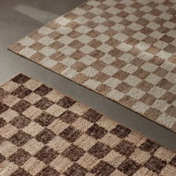 Check Woll-Jute Teppich 140x200cm