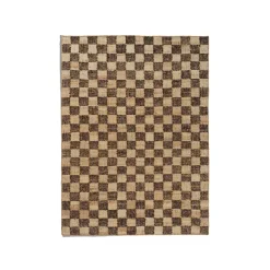 Check Woll-Jute Teppich 140x200cm