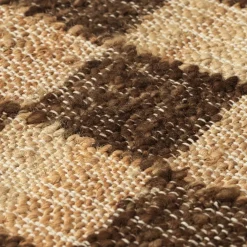 Check Woll-Jute Teppich 140x200cm