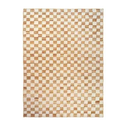Check Woll-Jute Teppich 200x300cm