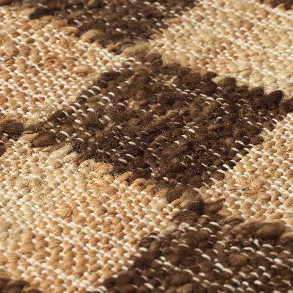 Check Woll-Jute Teppich 200x300cm