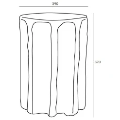 Chouchou Round Hocker/Beistelltisch H 57cm