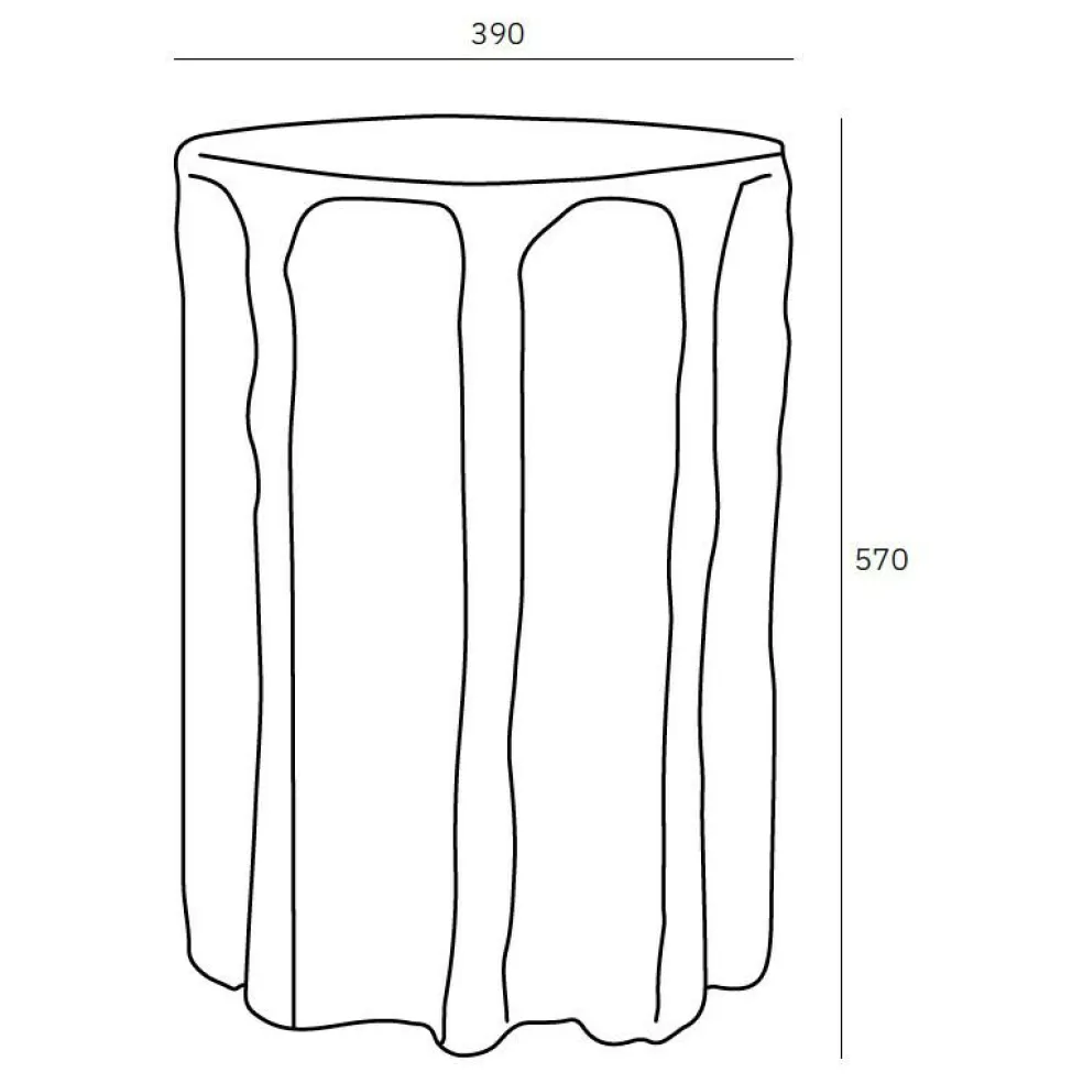 Chouchou Round Hocker/Beistelltisch H 57cm