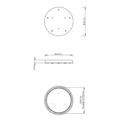 Ciulifruli Aufhängung für 5 Lampen