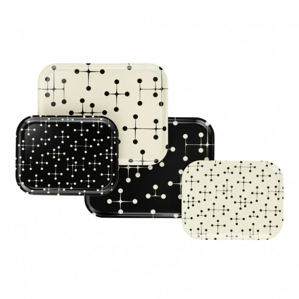 Classic Tray Dot Pattern Dark Tablett