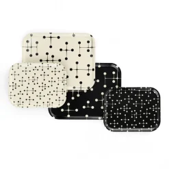 Classic Tray Dot Pattern Dark Tablett