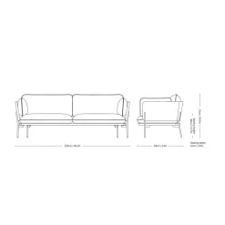 Cloud LN3.2 Sofa 3-Sitzer