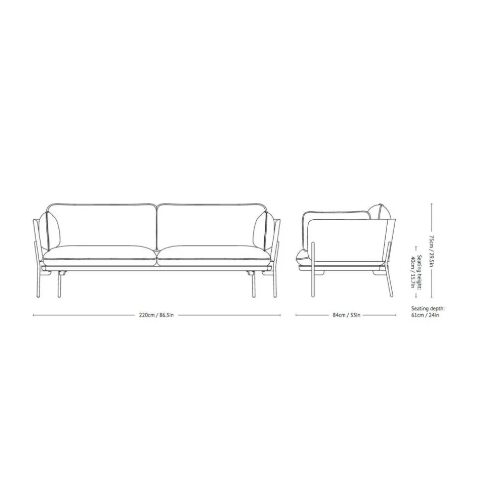 Cloud LN3.2 Sofa 3-Sitzer