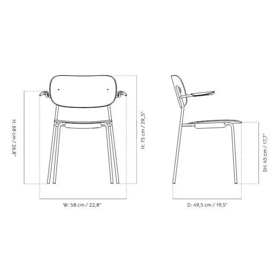 Co Dining Armlehnstuhl Leder