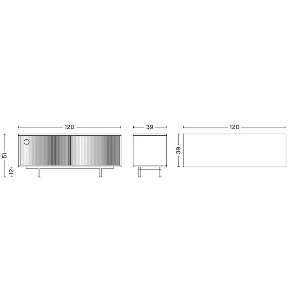 Colour Sideboard mit Glastür M