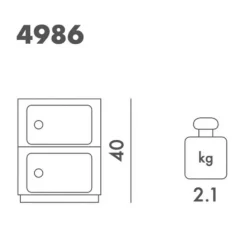 Componibili 2 Container matt