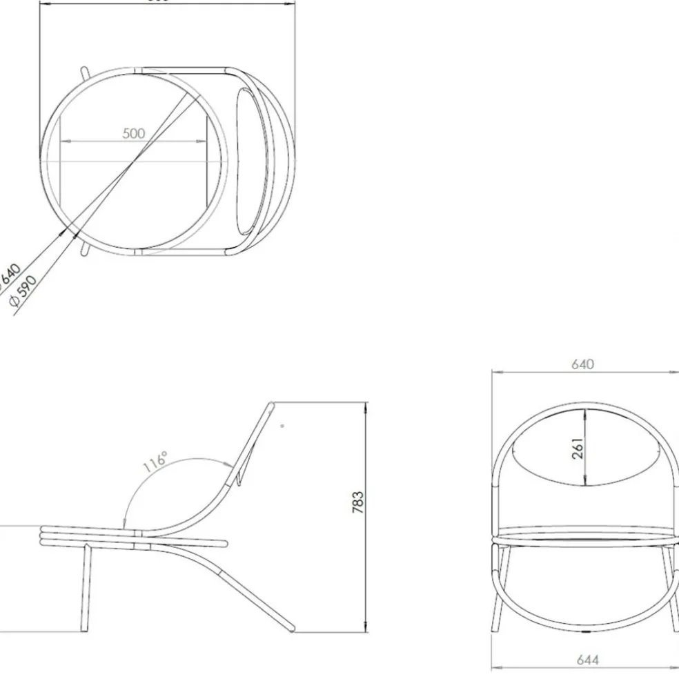 Copacabana Outdoor Lounge Stuhl